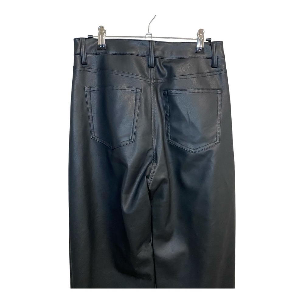 H&M - Black Vegan Leather Wide Leg Pant - 6 - Picture 5 of 11